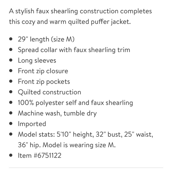 French Connection faux shearling trim zip up puffer jacket - Picture 8 of 8